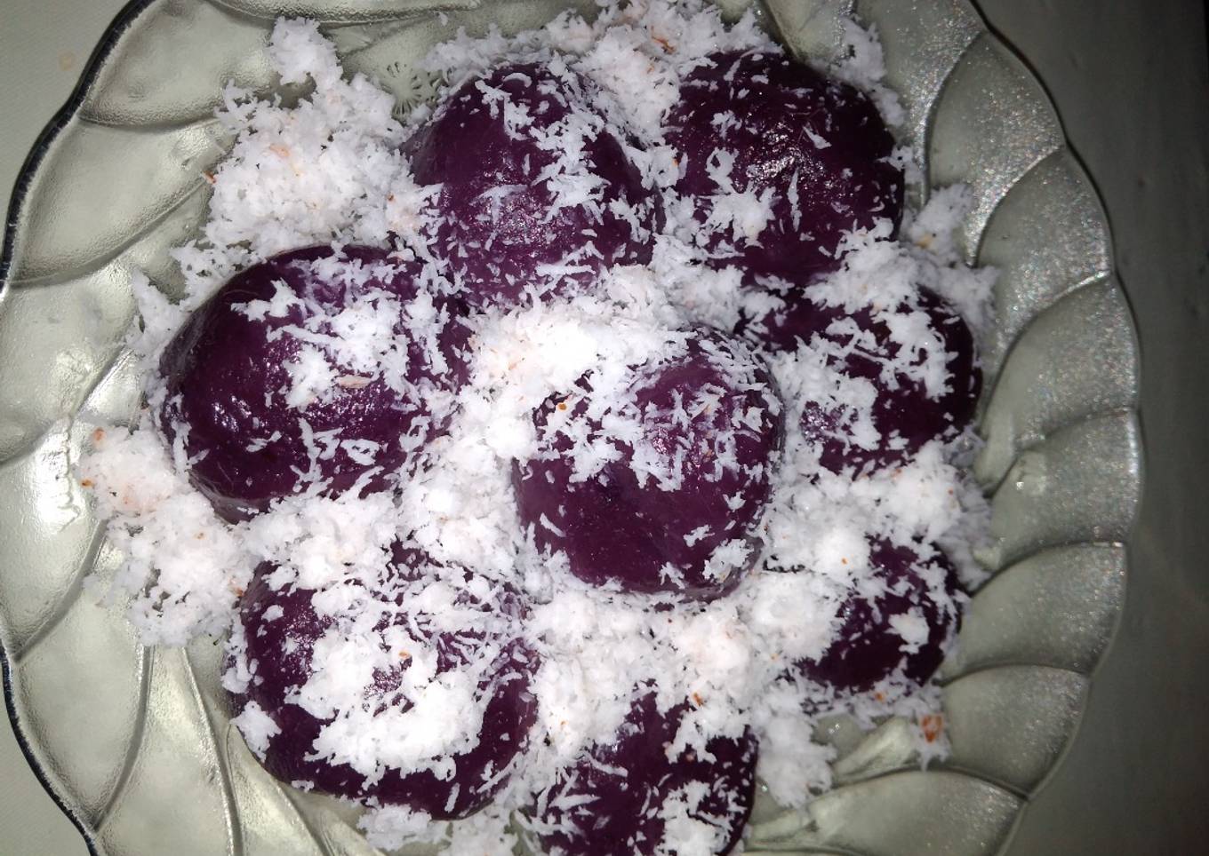 Kue ceplos ubi ungu mirip #klepon