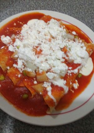 Una foto de Enchiladas mineras de huevo