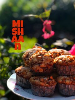 عکسی از دستور کاپ کیک گردو و سیب و دارچین