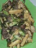 Oseng Posol (Jagung muda)+Ati ampela