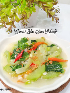 Foto resep Tumis labu siam pokcoy