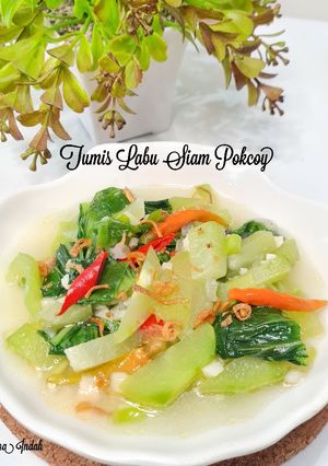 Foto resep Tumis labu siam pokcoy