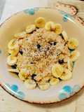 Terci de ovăz cu fructe, cocos și semințe de chia