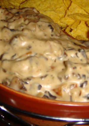 A picture of Chicken and mushroom dip.