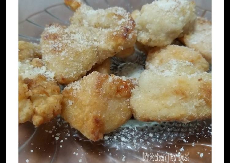 Cara mudah meracik Boneless chicken garlic parmesan, Lezat Sekali