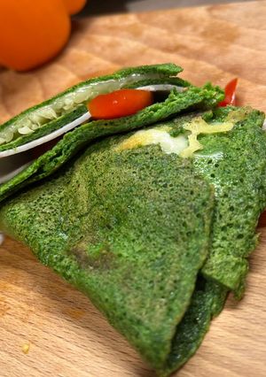 Spenótos tortilla 🌮 recept fotója