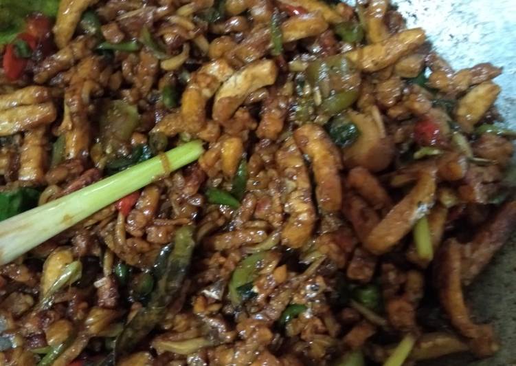 Orek tempe tahu+teri