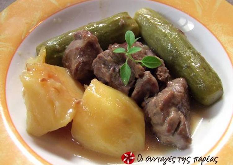 Recipe of Quick Beef with zucchini and potatoes
