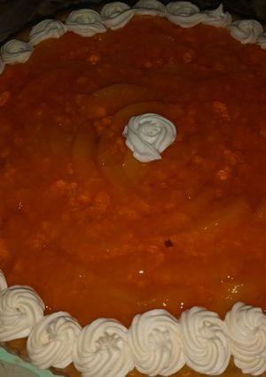 Una foto de Tarta de durazno