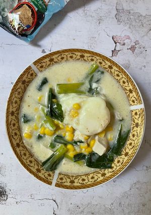 Foto resep Sup jagung tahu