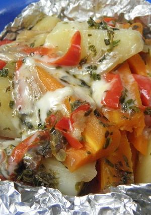 Una foto de Vegetales al horno