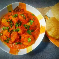Dum aloo A picture of Dum aloo.