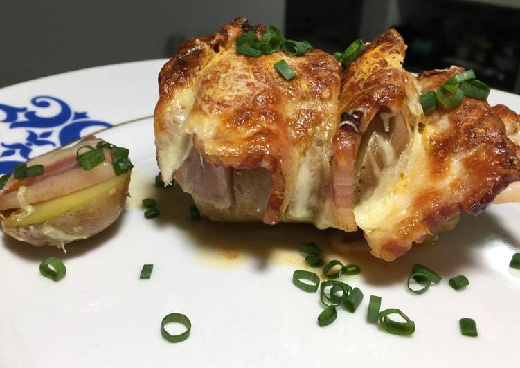 Batata intercalada com bacon - Tudogosreceitas