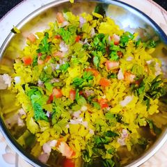 Aloo pyaz poha A picture of Aloo pyaz poha.
