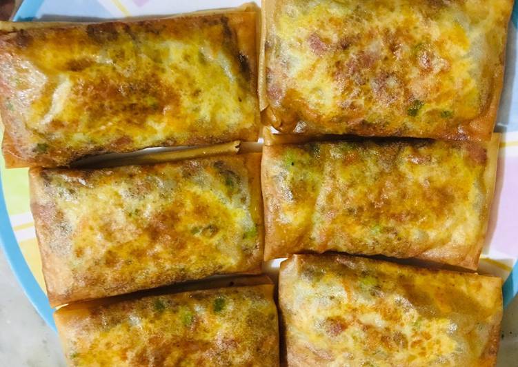 Martabak kulit lumpia isi tumis daging sapi