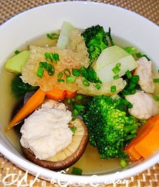 canh nước luộc gà