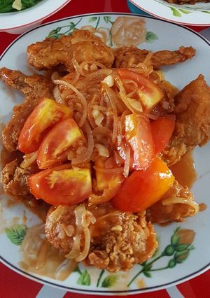 Foto resep Ayam goreng saus tomat