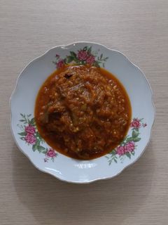 عکسی از دستور خوراک بادمجان و گوجه
