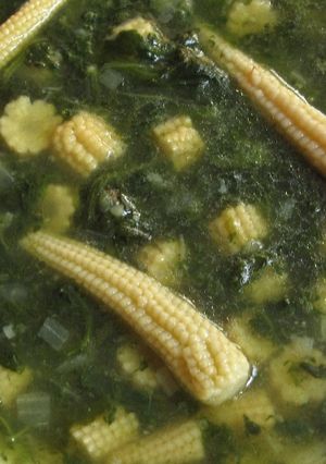 Kukoricás spenótleves :) recept fotója