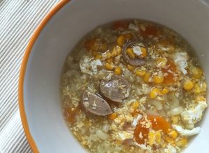 Foto resep Sop jagung wortel sosis telor kental dengan makaroni 🍵