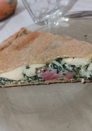 Una foto de Tarta Integral de Espinaca y Jamón