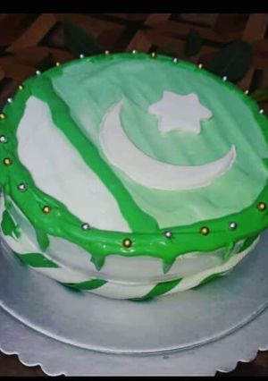 A picture of Independence cake /Vanila flavor.