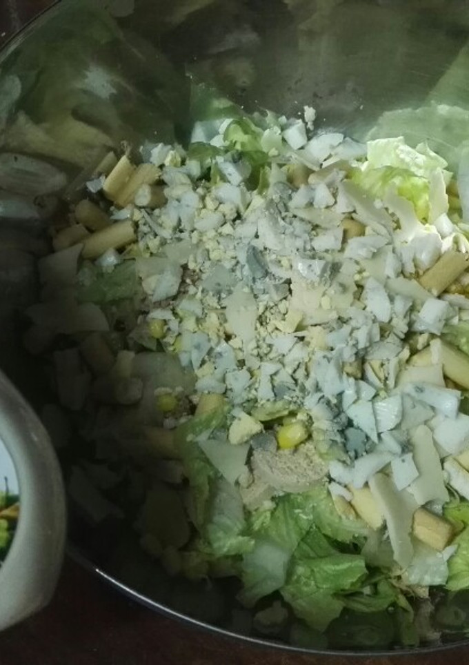 Una foto de Ensalada César. Riquísima y muy fácil de preparar