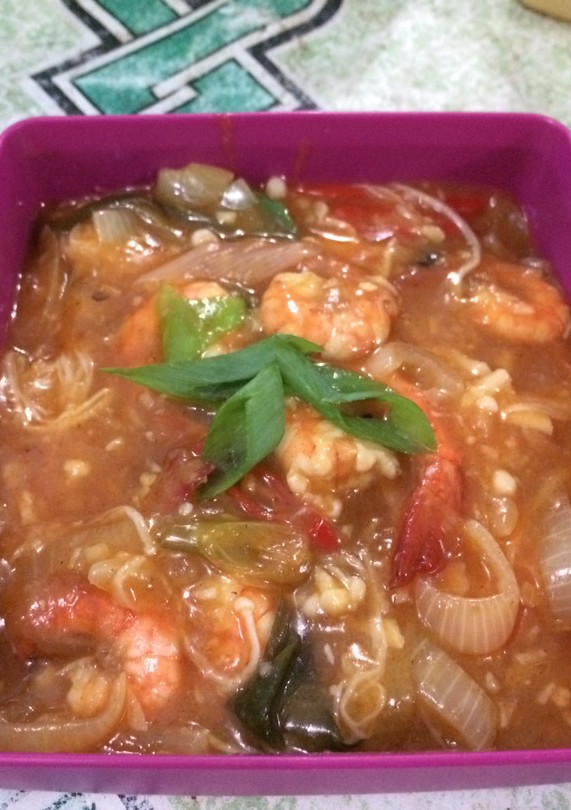 Foto resep Enoki Udang Asam Manis Pedas