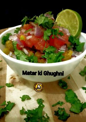 A picture of Sukhi Matar ki Ghugni Or Dry Peas Chaat.