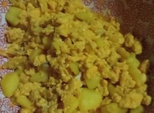 Una foto de Revoltillo de huevos con bacalao