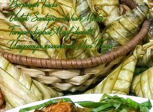 Gambar Ketupat Palas dan Rendang Ayam