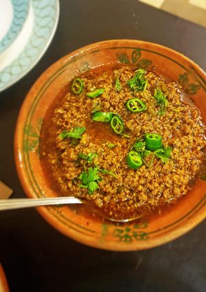 A picture of Qeema karahi.