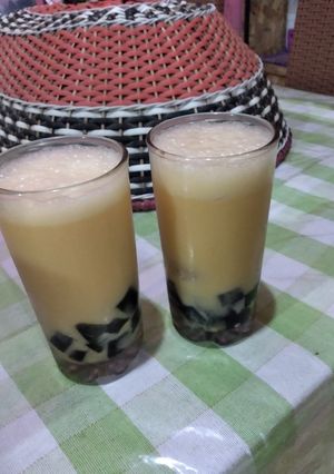 Foto resep Jus milky Orange with cincau