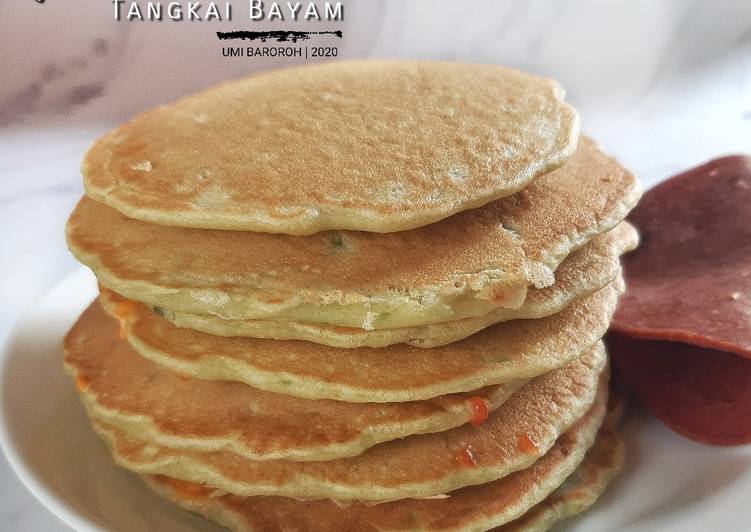 Langkah Mudah untuk Menyiapkan Pancake Tangkai Bayam yang Lezat