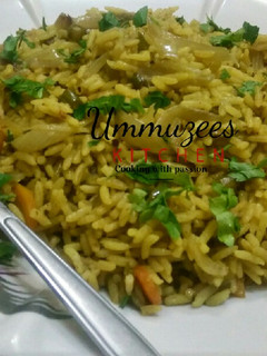 A picture of Vegetable Biryani.