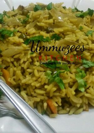 A picture of Vegetable Biryani.