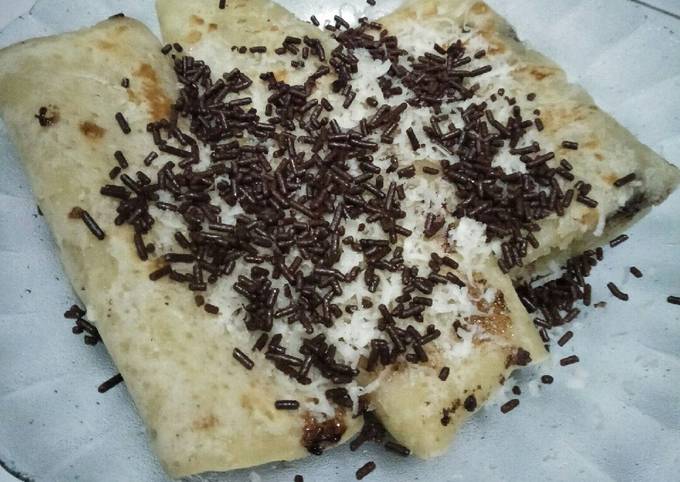 Dadar Gulung Crepe Terigu ala anak kost