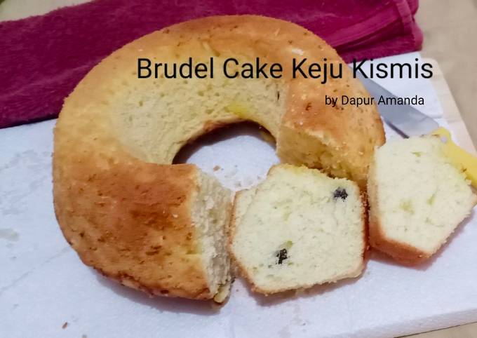 Ini dia! Cara praktis memasak Brudel Cake Keju Kismis (no mixer)  sesuai selera