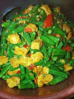 Foto resep Tumis kacang panjang, tempe