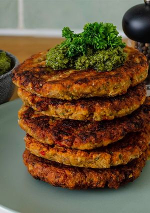 A picture of Red Lentil Patties.