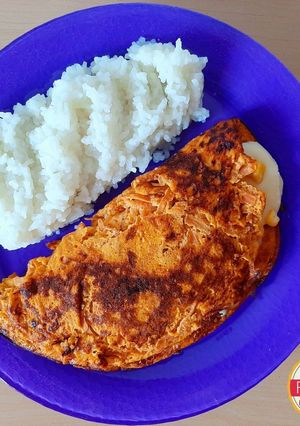 Una foto de Omelette de calabaza y zanahoria