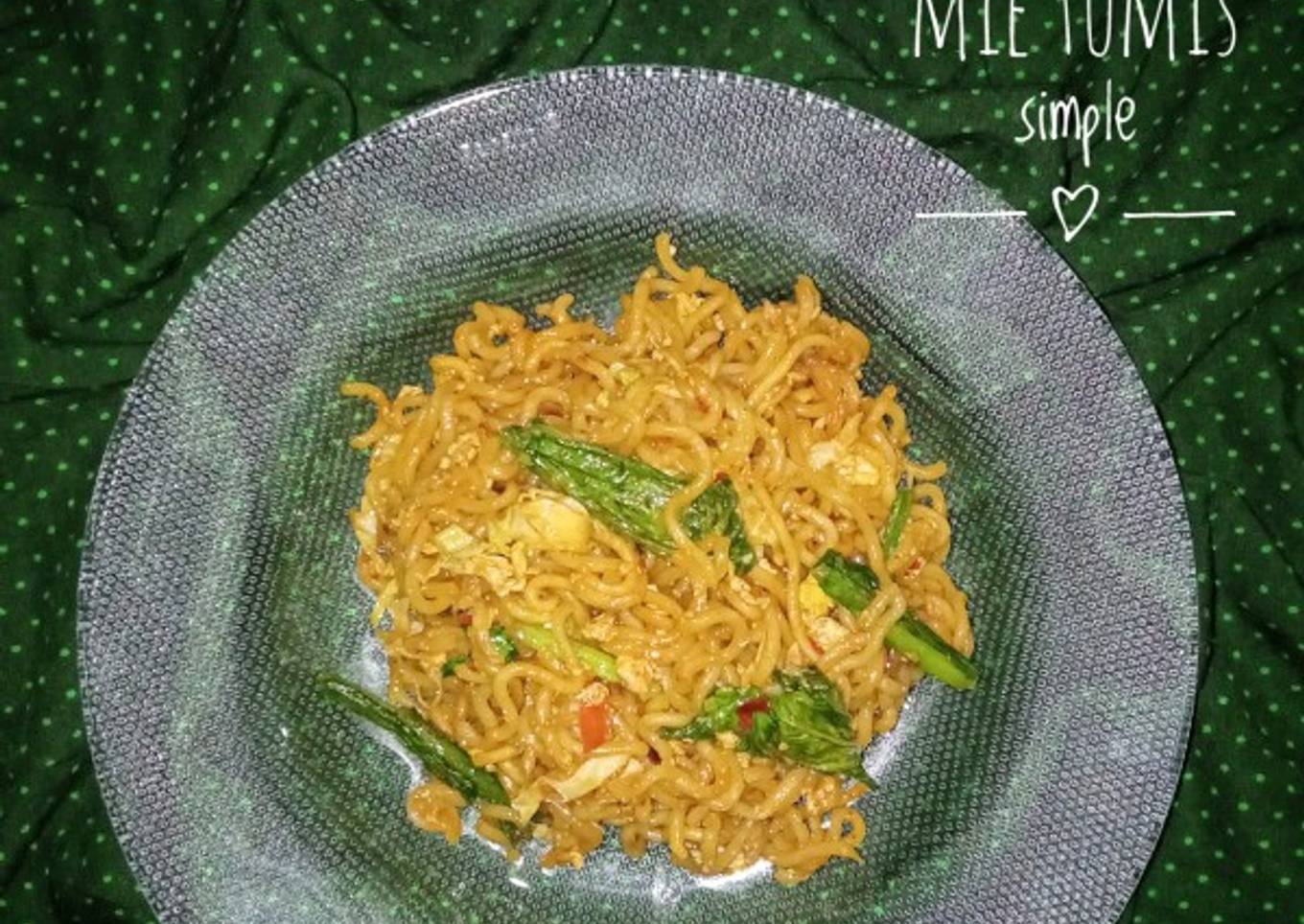 Mie tumis simple (mie instant)
