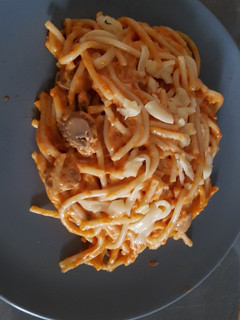 Una foto de Pasta en crema de chipotle y champiñones