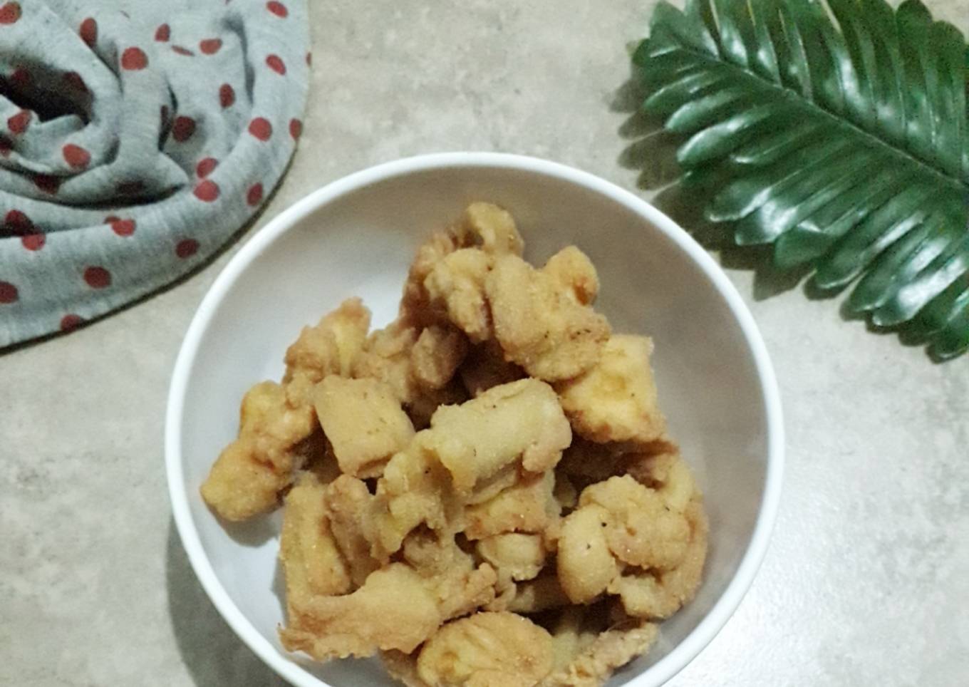 Ayam tepung tanpa pelapis