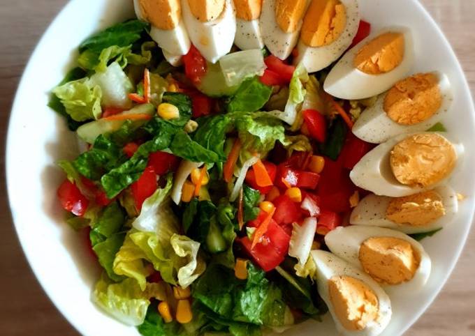 Mixed colorful salad recipe main photo