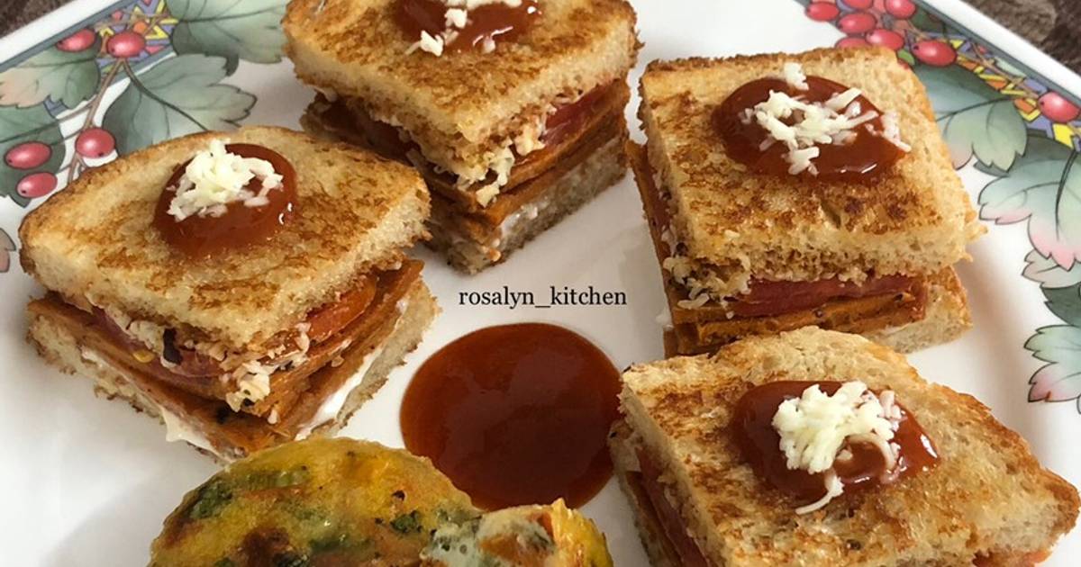 Spicy Salami Mayo Cheese Sandwich Recipe by Rosalyn_Kitchen Cookpad