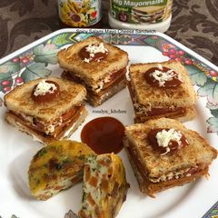 Spicy Salami Mayo Cheese Sandwich A picture of Spicy Salami Mayo Cheese Sandwich.