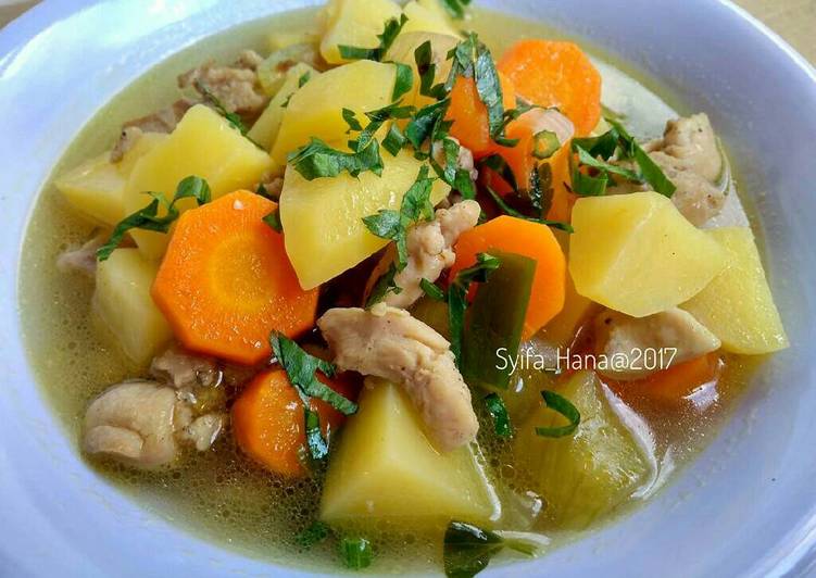 Resep Easy Chicken Stew (sup ayam mudah), Enak Banget