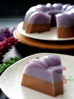 Foto resep Pudding Taro Milo