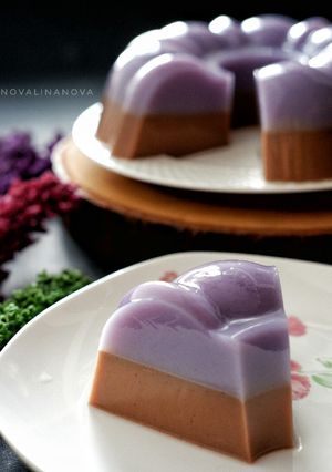 Foto resep Pudding Taro Milo